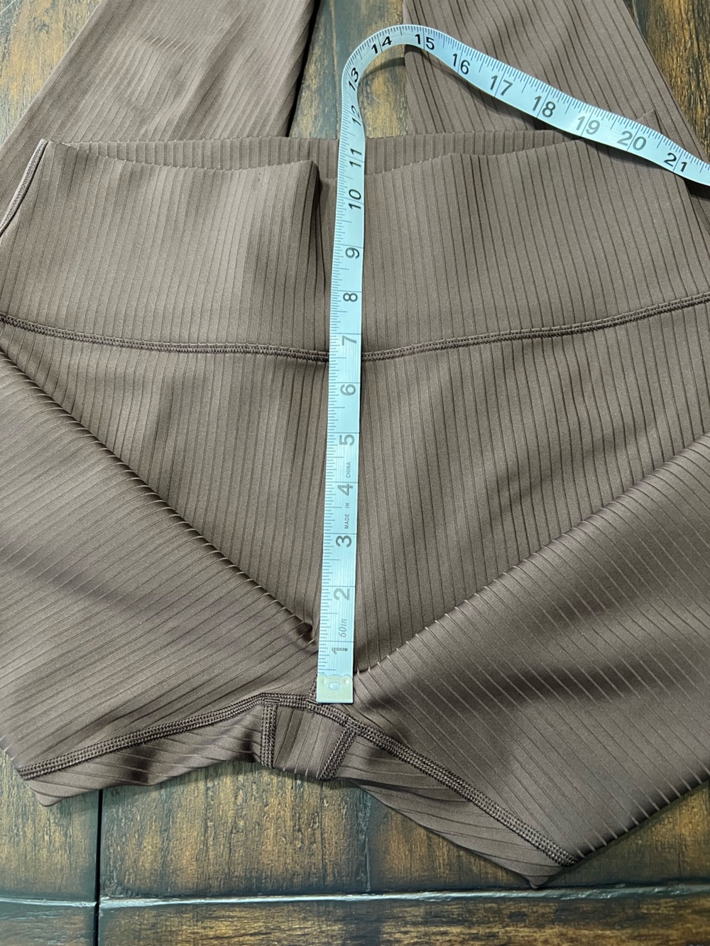 Vuori Inversion Rib Legging 7/8 Ankle Length Stretch Active Java Brown Small - Picture 8 of 10